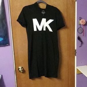 Black michael kors hooded short sleeve dress
